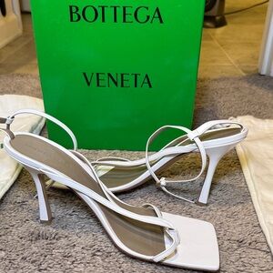 Bottega Veneta White Heeled Sandals